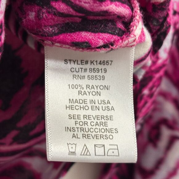 Kut From The Kloth Women Boho Maximalist Animal Print Blouse Size M Feminine USA - Picture 7 of 10